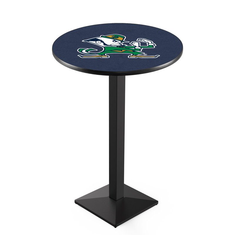 Round Metal Base Dining Table, Black Wrinkle, Notre Dame - ND