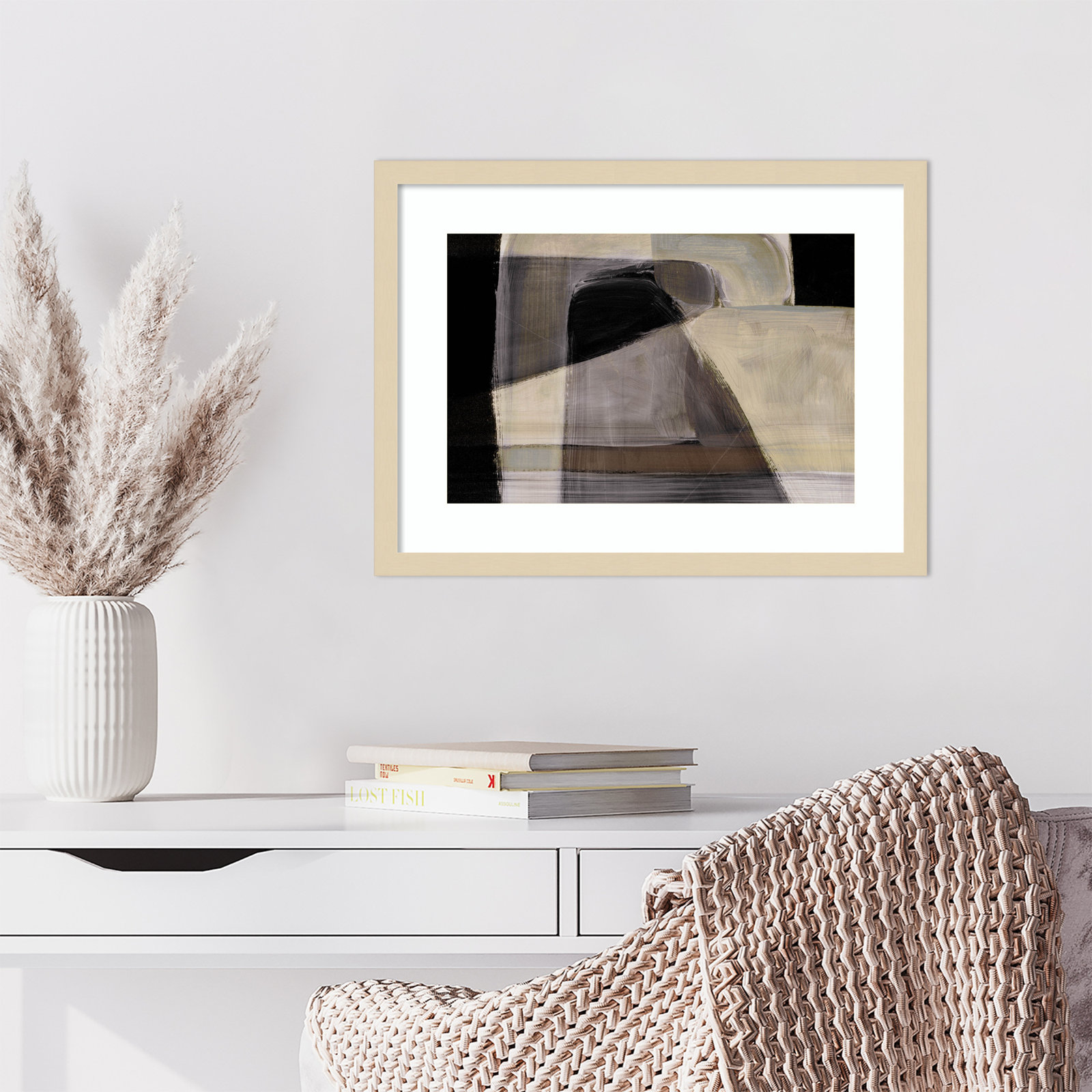 Cleve "Moods" Print by Dan Hobday, Brown, 16" H x 21" W