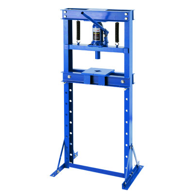 Presse d'atelier hydraulique robuste à cadre en H avec plaques de presse et hauteur de table réglable, presse de plancher de garage pour la flexion, le lissage et l'installation de roulements