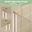 Porte de douche pivotante sans cadre 35-36 pouces en nickel brossé-123944016