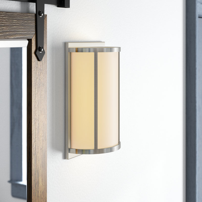 Steel Flush Mounted Sconce, Brushed Nickel