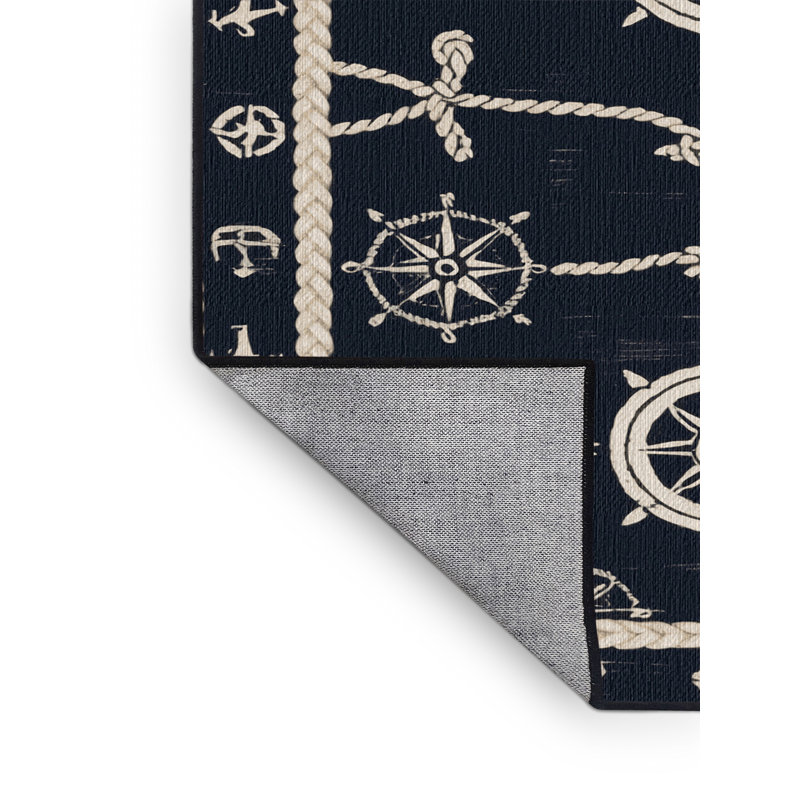 Washable Captains Quarters Elite Coastal Area Rug, Rectangle 5' x 7'