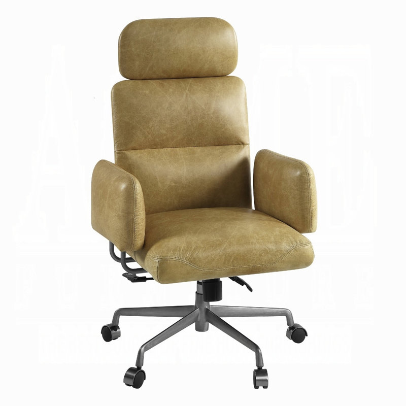 Williston Forge Genuine Leather Executive Chair