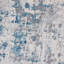 Tapis abstrait bleu / crème Longino pour salon, salle à manger et chambre à coucher-1405536749