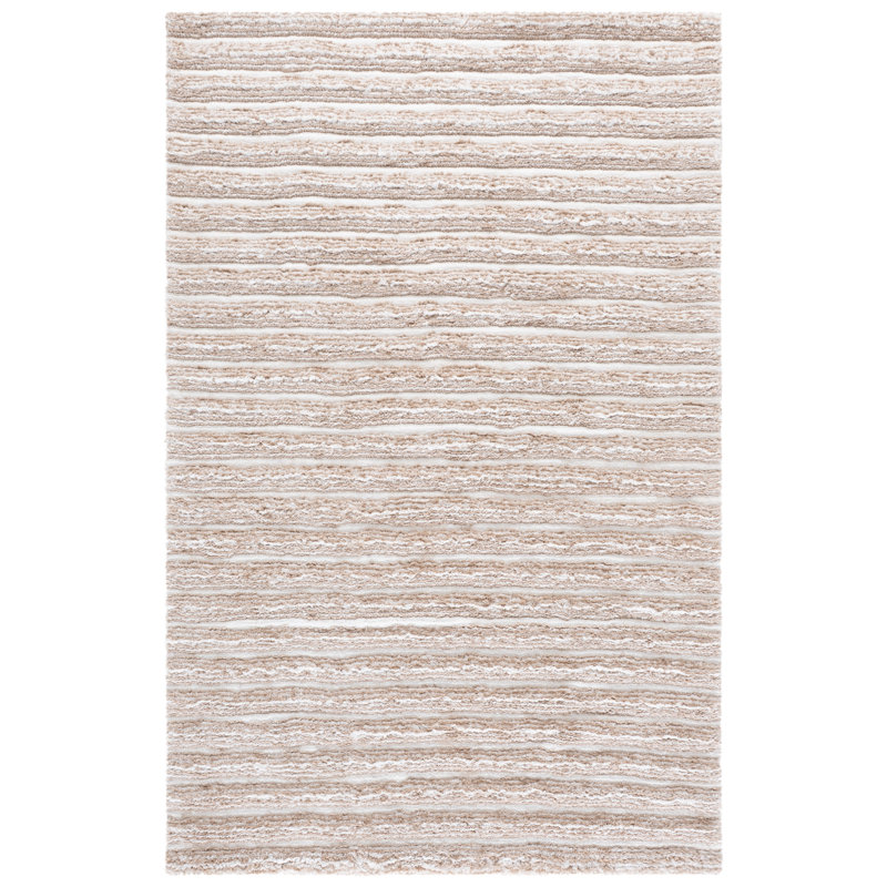 Glory Shag 101 Hand Woven Performance Abstract Rug, Round 6'