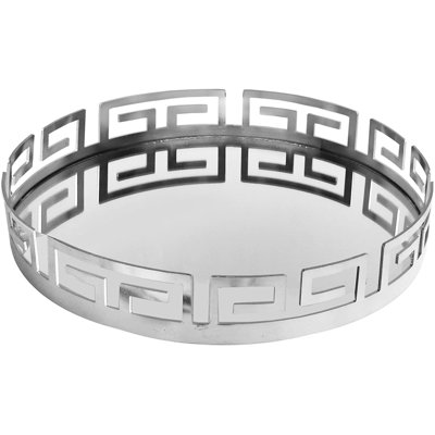 Plateau miroir doré Patchen 15 po