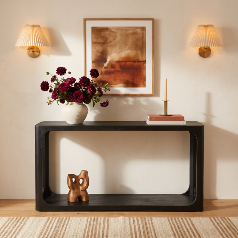 Sybil 58 " W Console Table, Black
