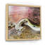 Art liquide blanc avec vagues roses et jaunes - impression sur toile moderne-66837811-66837805