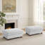 Repose-pieds moderne rembourré en fausse fourrure (ensemble de 2)-1768250884