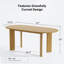 Table de cuisine ovale en bois 67 po x l 33,5 po avec 4 pieds-1061252810-1061252811