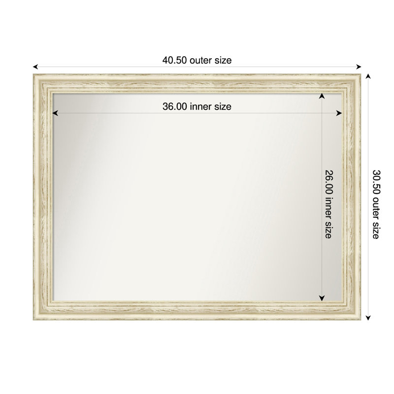 Miroir mural pour salle de bain Country, Rectangle, H 30,5 po x l 40,5 po