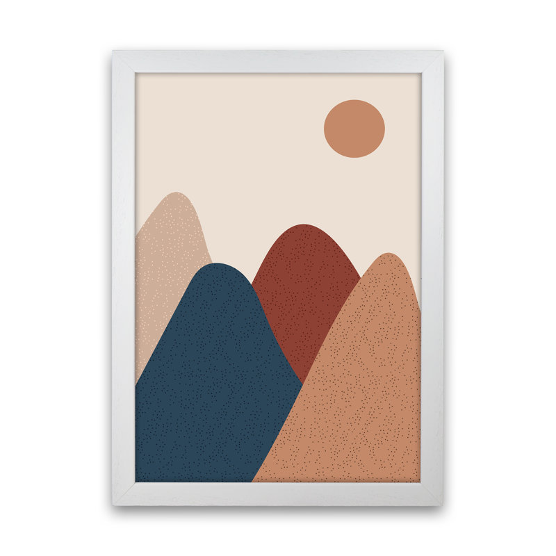 Mountain Sun - Print, White Framed, 88cm H x 64cm W x 3cm D