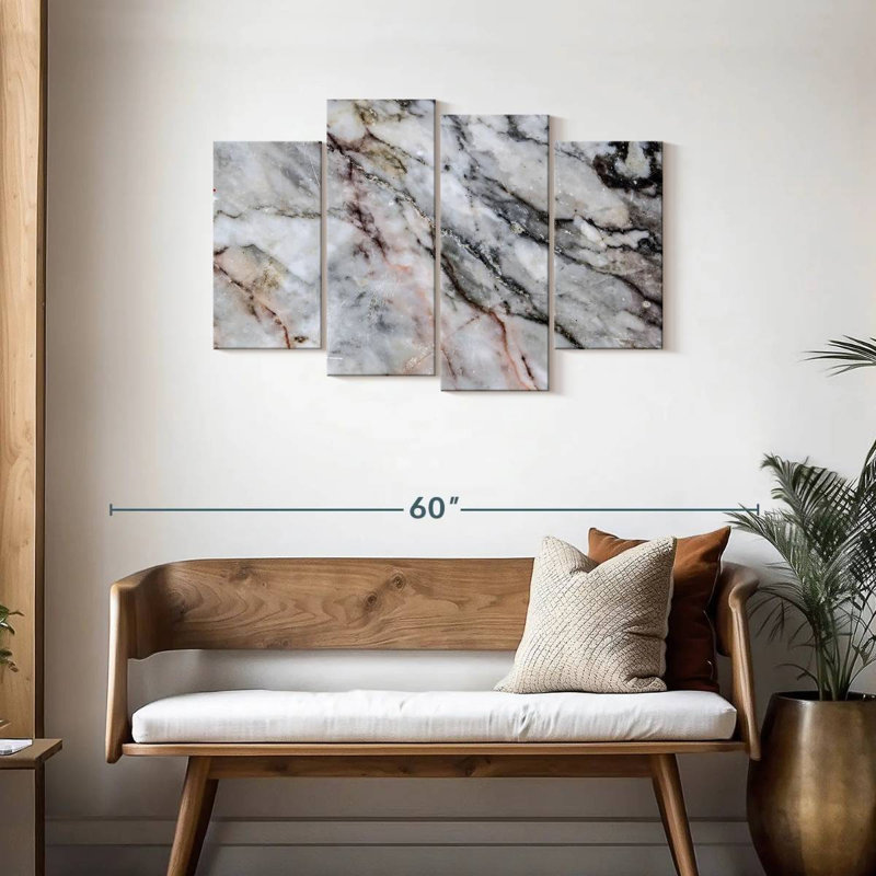 Texture de marbre abstraite Avery, H 27 po x l 43 po