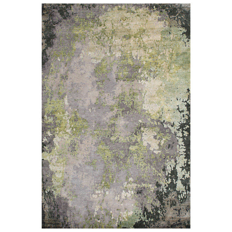Area Rug in Gray, Rectangle 8' x 10'