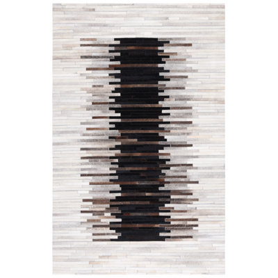 Studio Leather Hand Woven Leather With Felt Rug