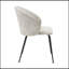 Ensemble de 2 chaises d'appoint en tissu de velours beige avec pieds en métal noir et mobilier de maison moderne