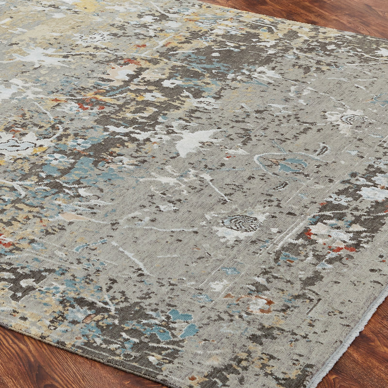 Illusion Weave Hand Knotted Abstract Area Rug, Runner 2'6" x 10'