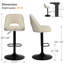 Tabouret de bar rotatif à hauteur ajustable 24 à 32 po-1225316026