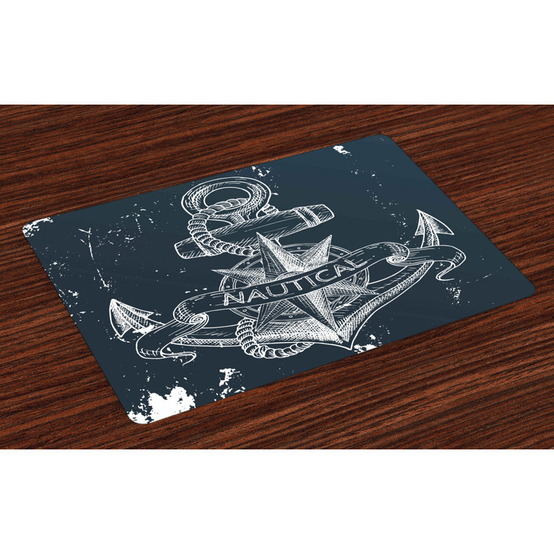 Courtney Nautical Knot Anchor Compass Placemat