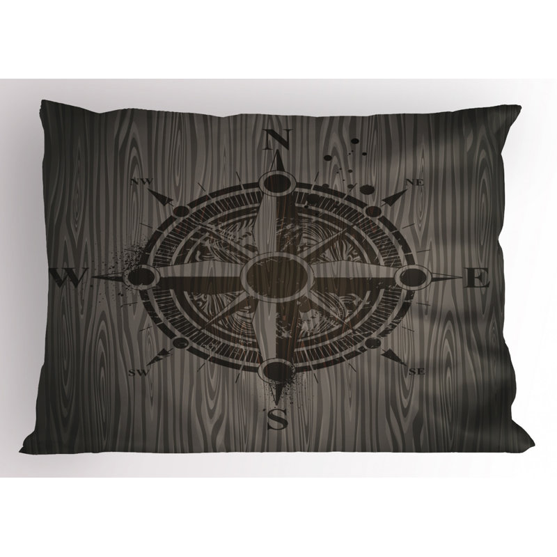 Gray Polyester Microfiber Piece Sham, Twin