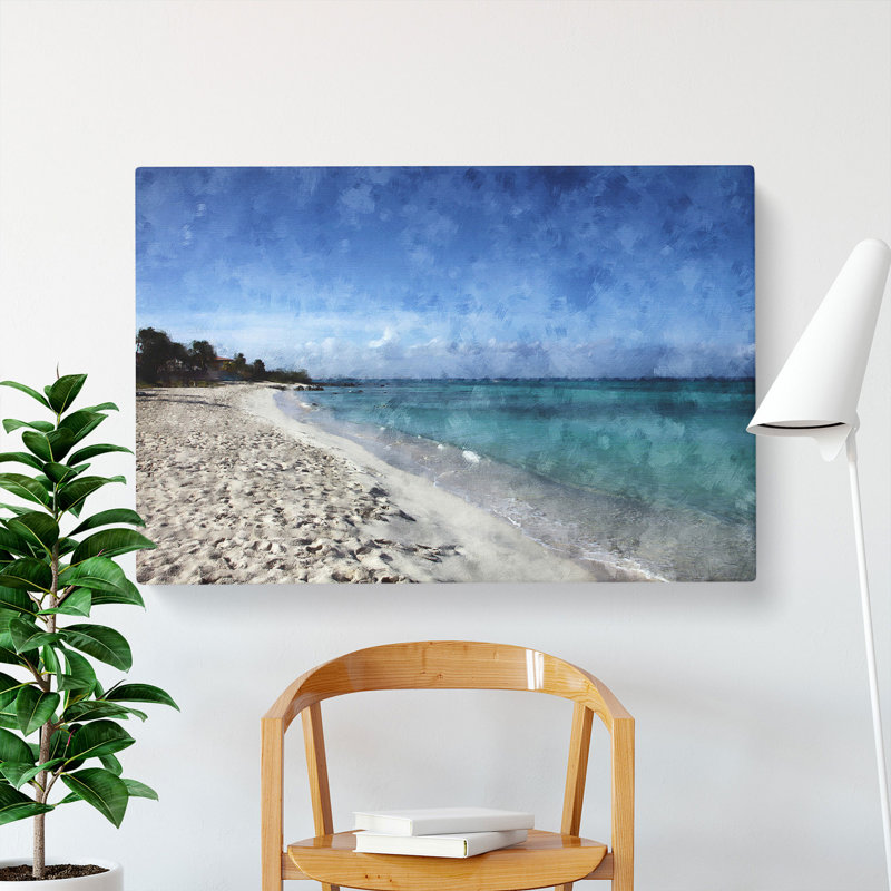 Beach In Aruba - Wrapped Canvas Print, 35cm H x 50cm W x 3cm D