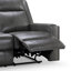 Causeuse inclinable en cuir véritable à accoudoirs carrés 60 po Caelainn-86935712