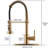 Kitchen Faucet With Pull Down Sprayer, Single Handle Single Lever Kitchen Sink Faucet With Deck Plate-121209963