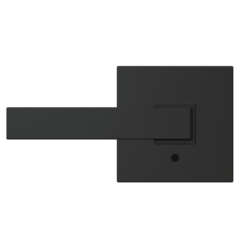 Custom Northbrook Hall-Closet and Bed-Bath Lever with Collins Trim, Matte Black