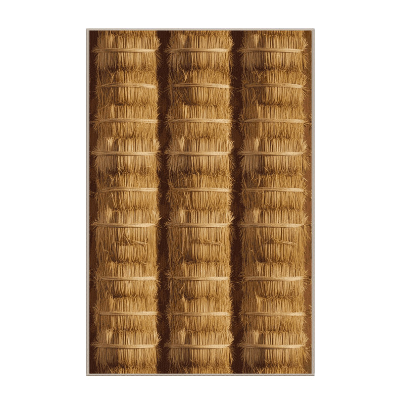  Tapis lavable Hay Bales Farm, Rectangulaire 8 pi x 10 pi