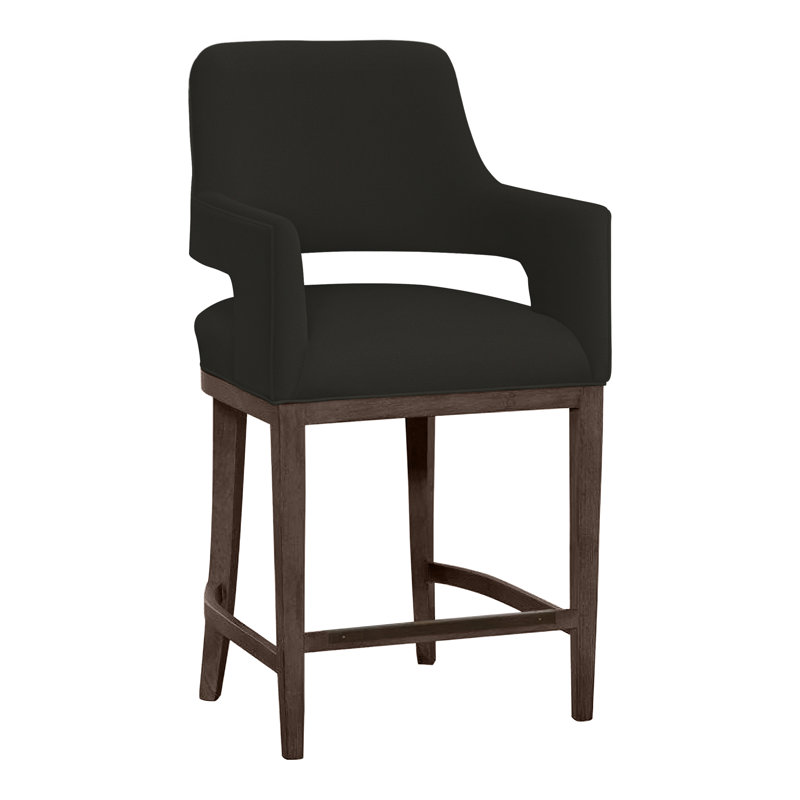 Tabouret de bar et de comptoir Josie, Noisette, Tabouret de comptoir (siège d'une hauteur de 26,5, Perigold montage onyx