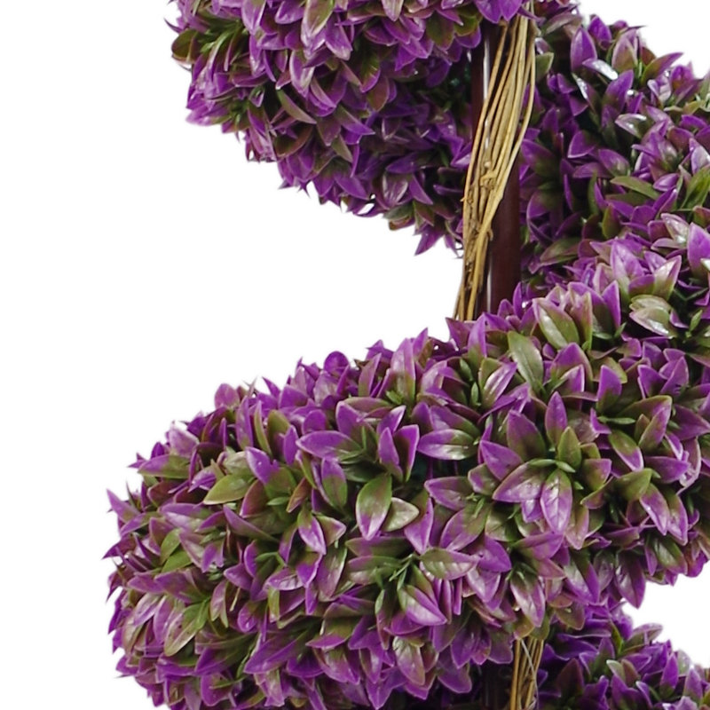 Faux Tree Plant in Plastic Pot, Purple, 90 cm x 35 cm