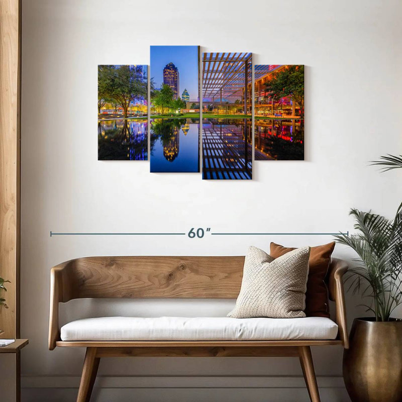 Paysage urbain du centre-ville de Sireci Dallas, H 27 po x l 43 po