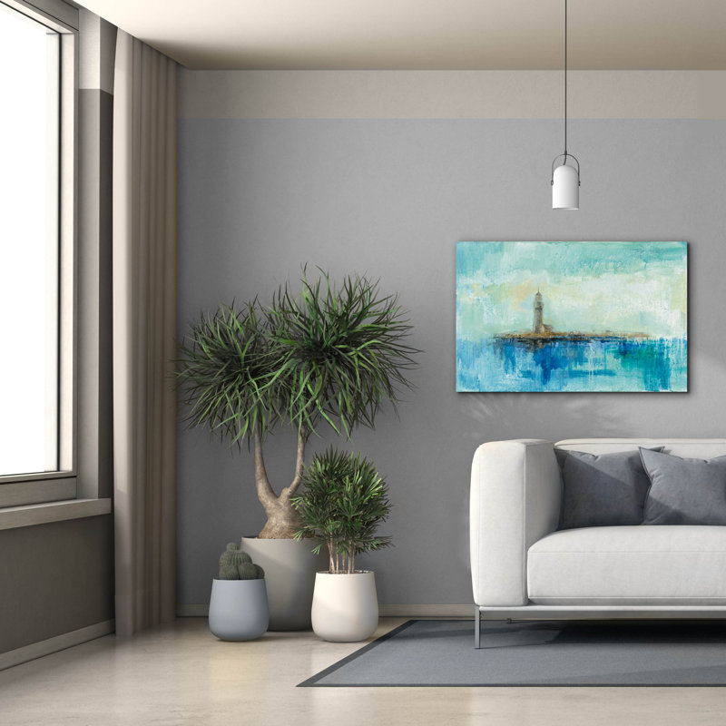  «Lighthouse Morning» par Silvia Vassileva, art mural sur toile, 40 po x 26 po