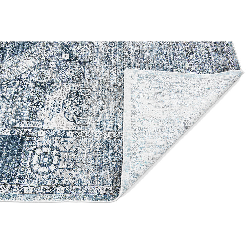 Oriental Area Rug in Blue, Rectangle 6' x 9'