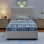 Boucle Fabric Upholstered Bed with LED Light & 4 Storage Drawers