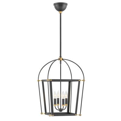 Luminaire suspendu avec chandelle 4 lumières Selby