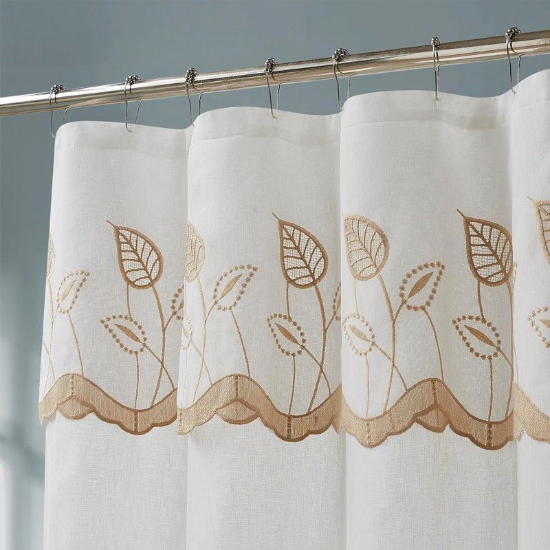 Rideau de douche Rotert, Beige, H 84 po x l 72 po