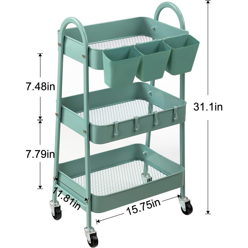 Chariot utilitaire avec roues H 31,1 po x l 15,75 po
