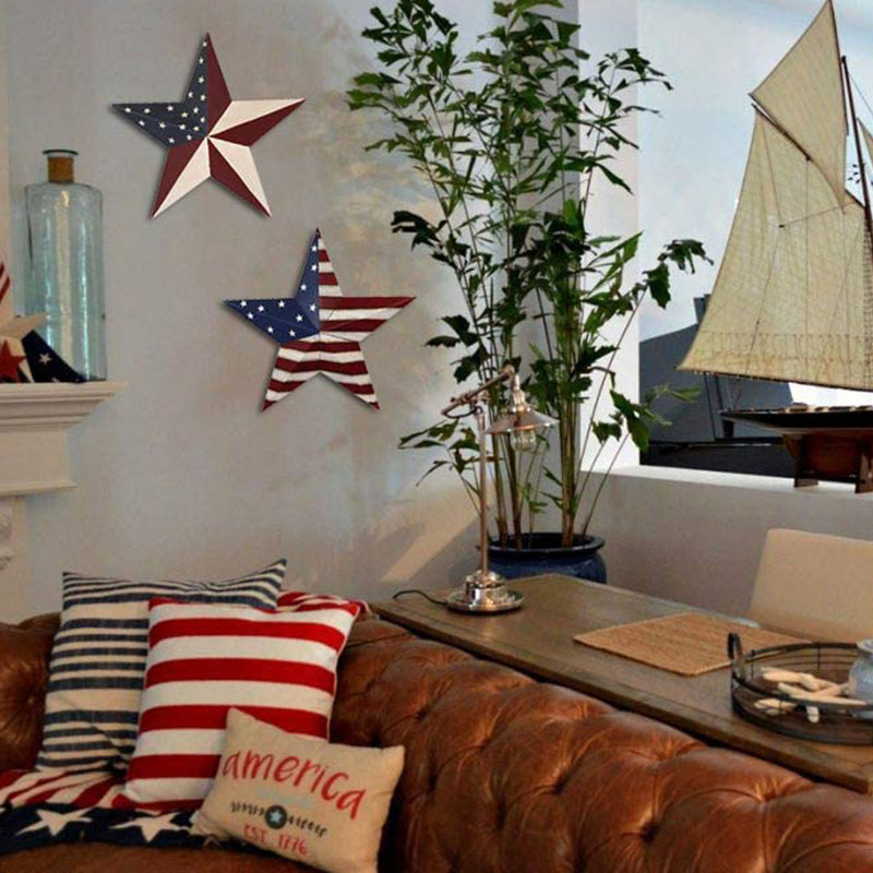 Drapeau américain Americana, H 12 po x l 12 po x P 2 po