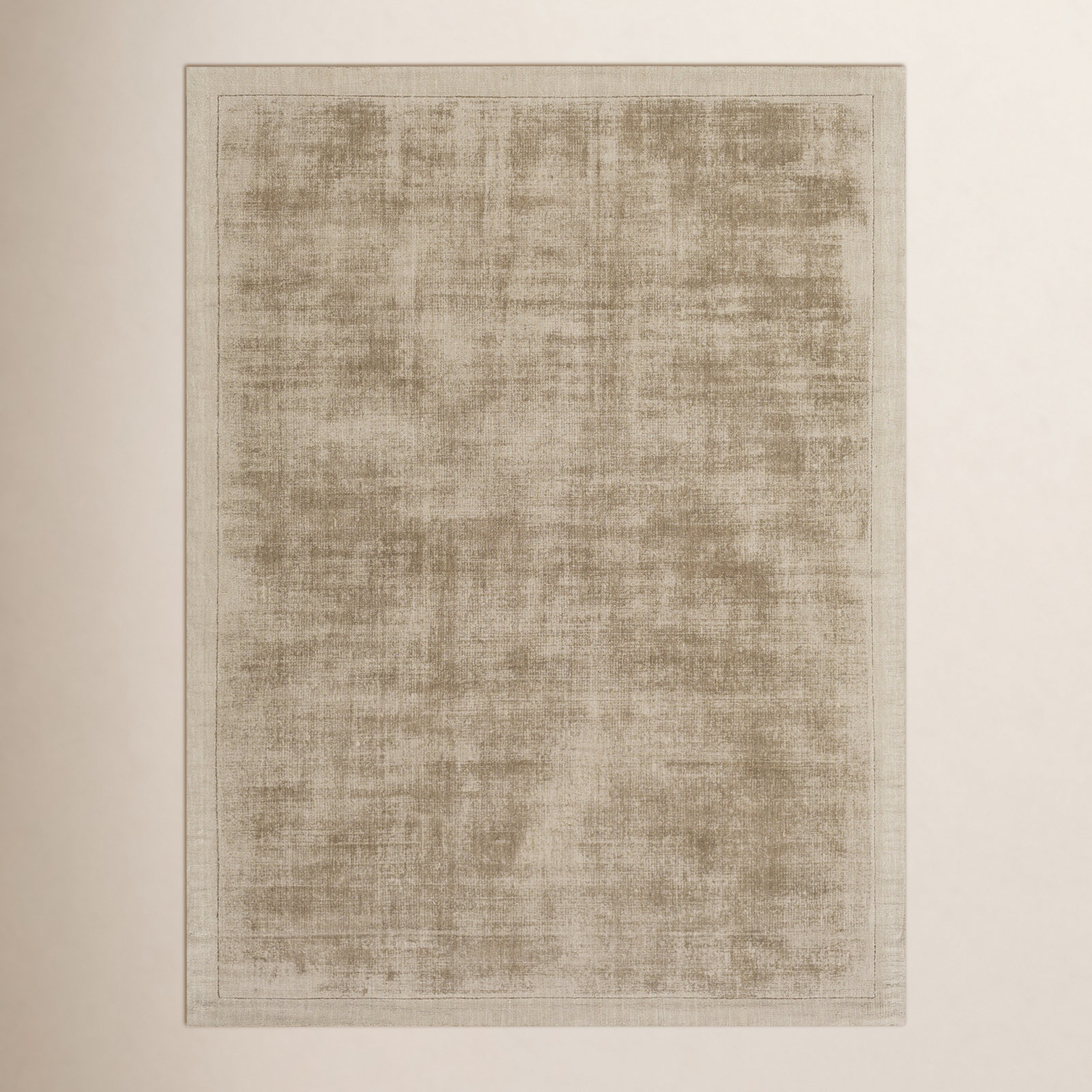 Mckinley Hand Loomed Viscose Taupe Rug, Rectangle 9' x 12'
