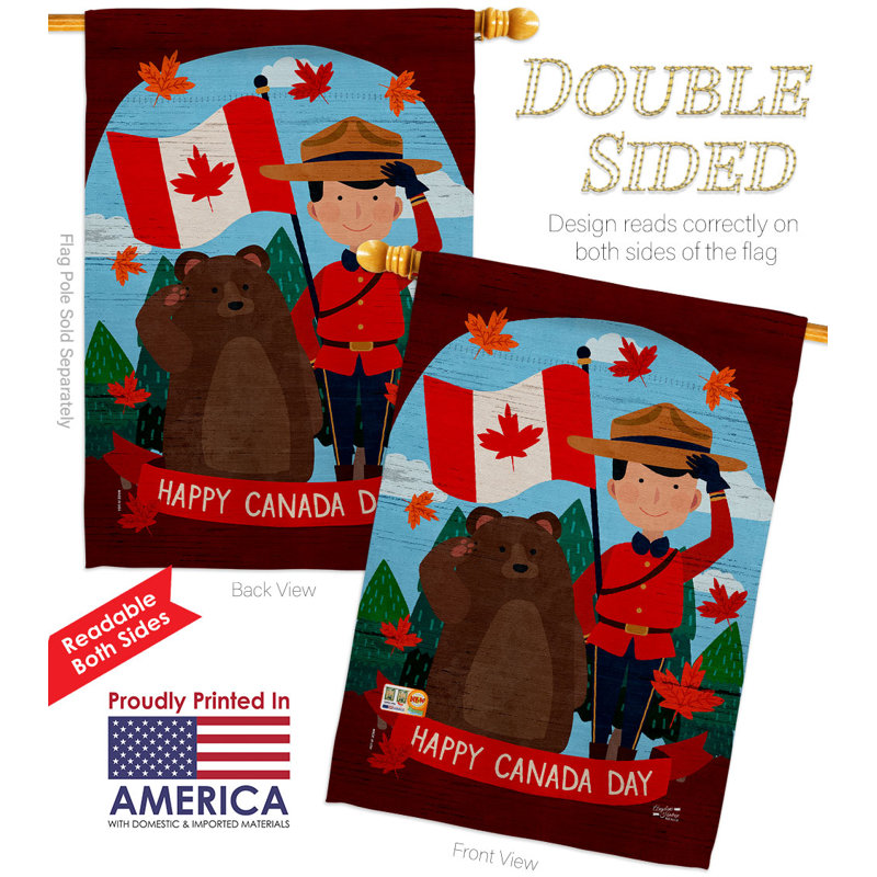 Drapeau de maison à 2 côtés en polyester / mélange de polyester 40 po x 28 po