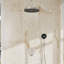 Systèmes de douche avec douche à effet pluie de 12 po et douchette à main haute pression-80550582