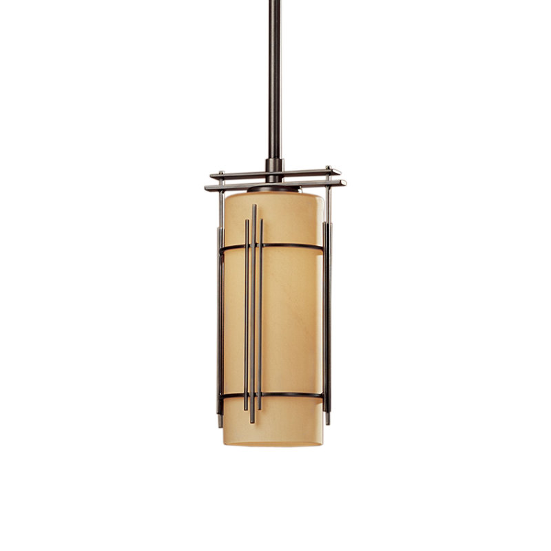 Paralline Mini Pendant - Opal Glass, Dark Smoke