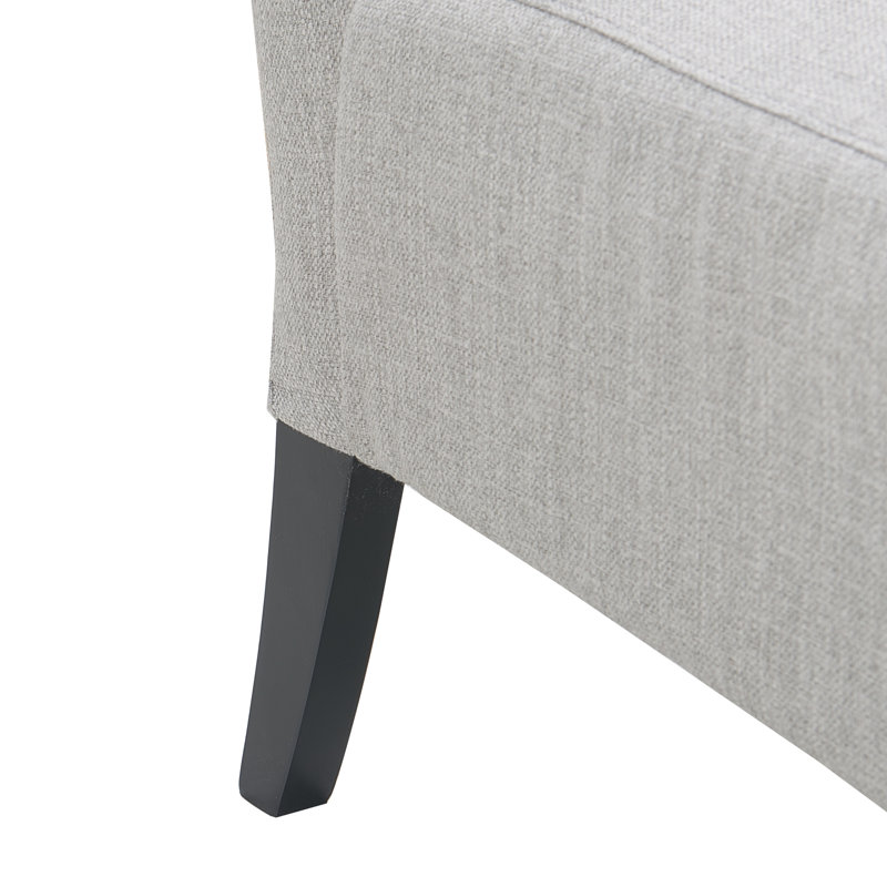 Serta Palisades Slipper Accent Chair, Light Gray Polyester