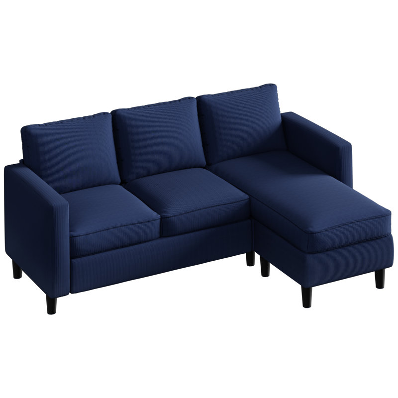 73.6" Upholstered Sofa, Blue