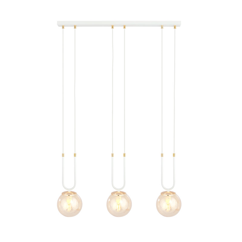 Normandin 3 - Light Kitchen Island Pendant, White, Miodowy