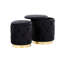 Repose-pieds rond avec rangement en velours 15,75 po-490308501