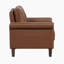 Chaise de salon en simili cuir 34 po Thayer avec siège à ressorts ensachés et garniture cloutée élégante-895574518