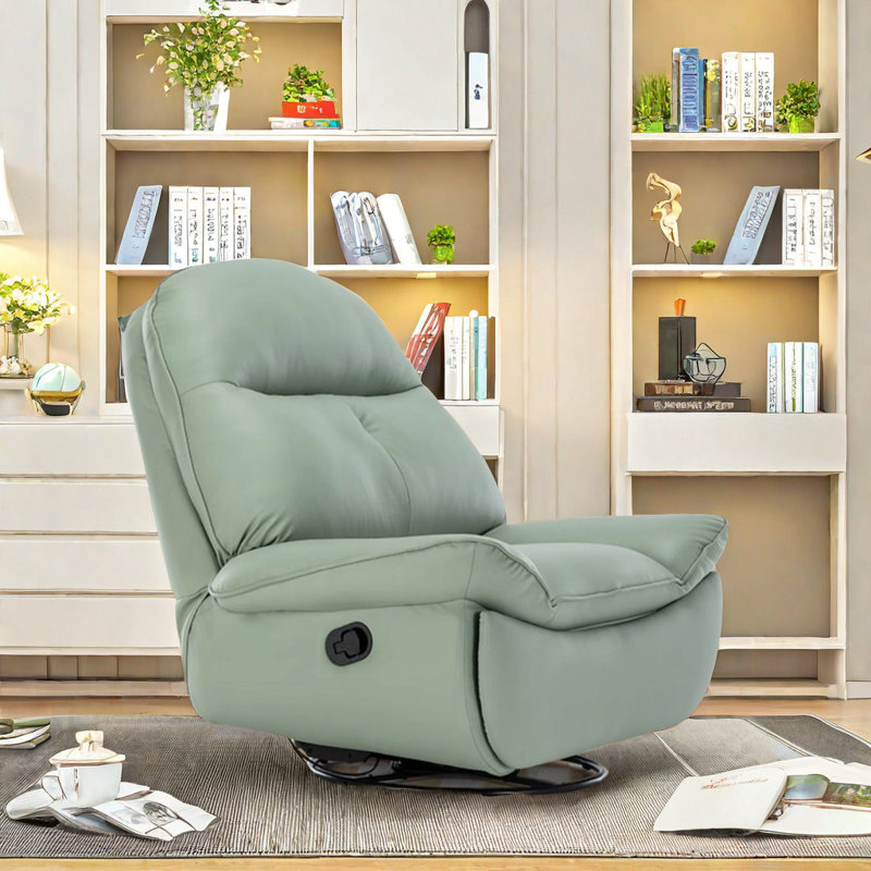 Fauteuil inclinable et pivotant en similicuir Surish, Vert