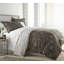 Literie réversible Southshore Fine Linens Botanical Leaves Brown King/California King, 3 pièces avec 2 taies d'oreiller King, microfibre 100 g/m²-135151741-135151746